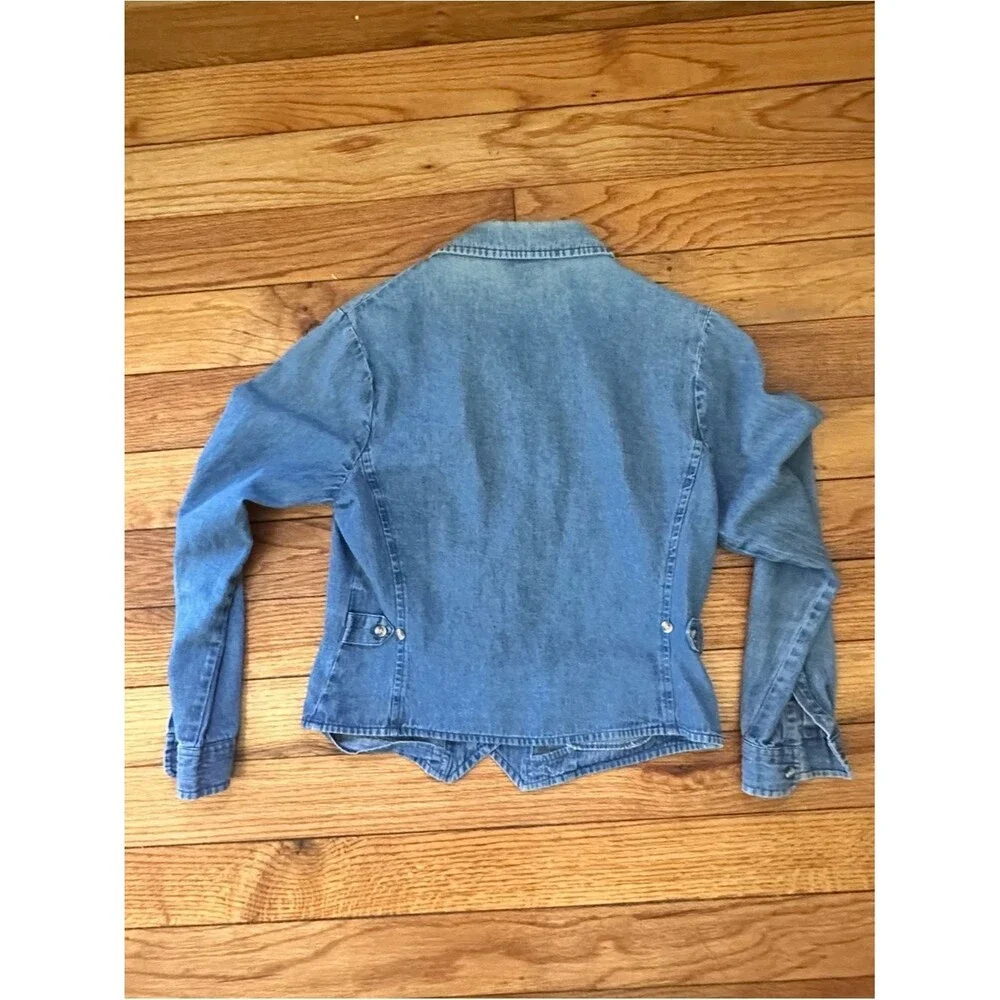 Talbots Classic Blue Denim Button-Front Jacket
